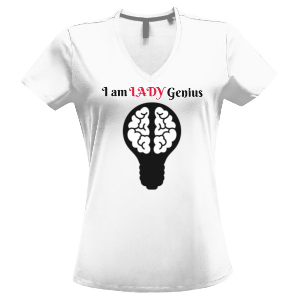 Tričko s potiskem ,,I am Lady Genius,,