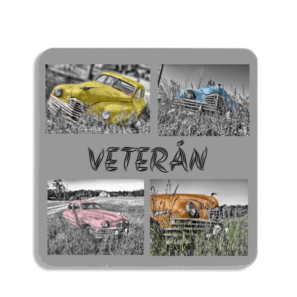 Podtácek  s potiskem Podtácek ,,VETERÁN,,
